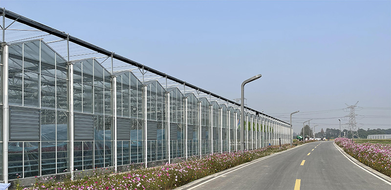 5- Skleněný skleník v blízkosti přepravy