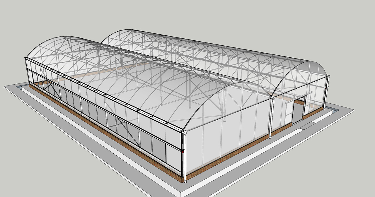 Multi-span-plastic-film-gerenhouse-structure-(1)