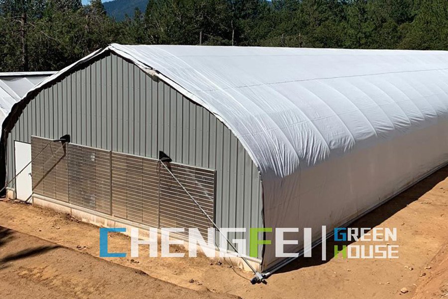 Commercial use blackout system greenhouse