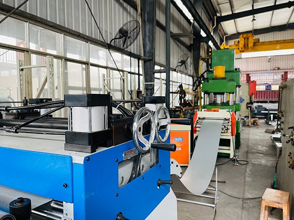 Roll-forming machinery used to shape metal greenhouse components