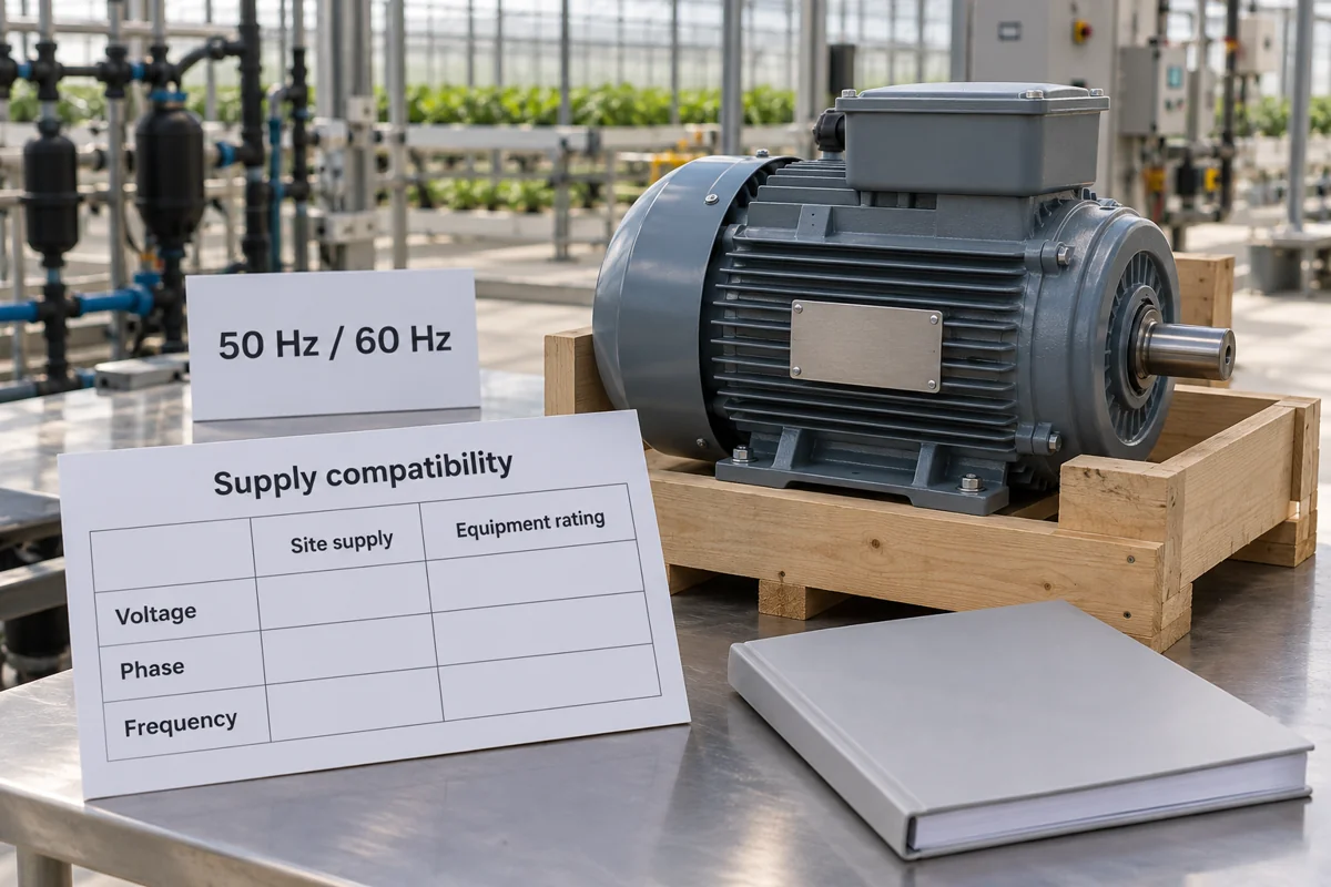 Motor beside blank site supply and equipment rating comparison fields