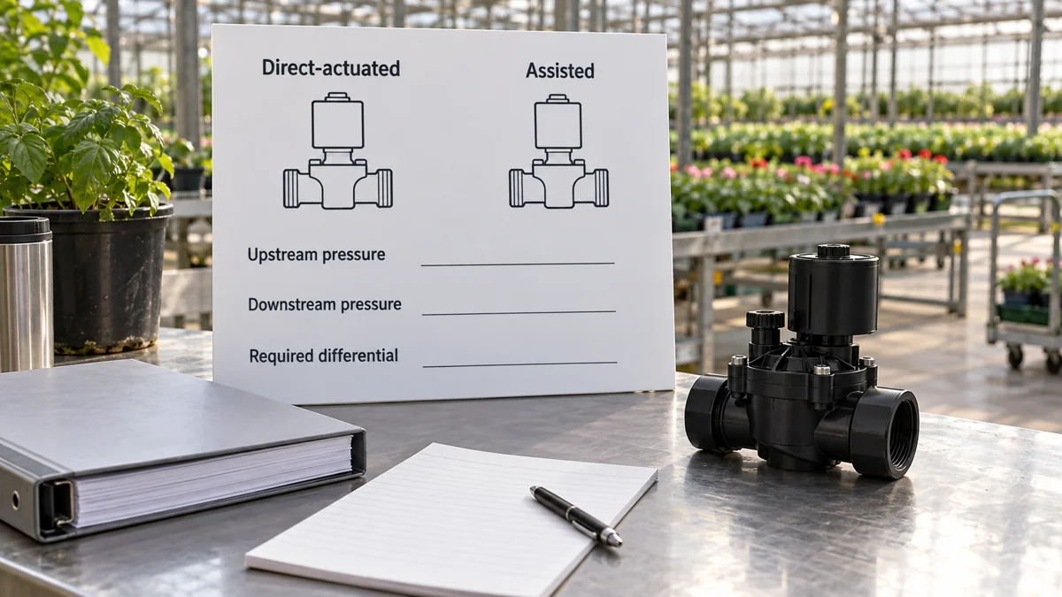 Valve-selection comparison with separate upstream and downstream pressure fields.