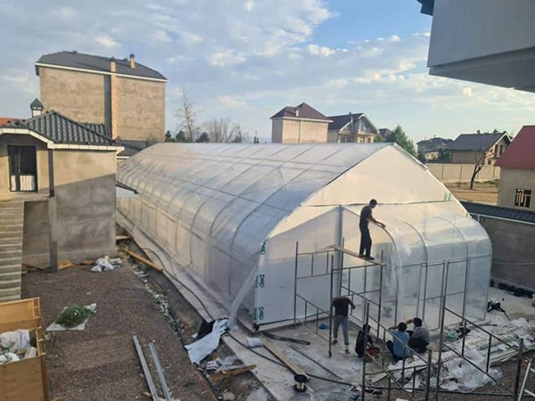Blackout greenhouse in Tajikistan